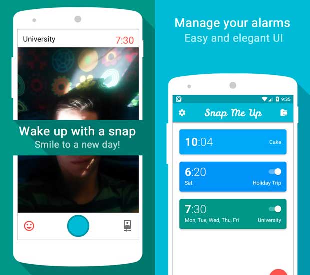Snap Me Up, l'appli qui vous force à faire un selfie pour désactiver le réveil
