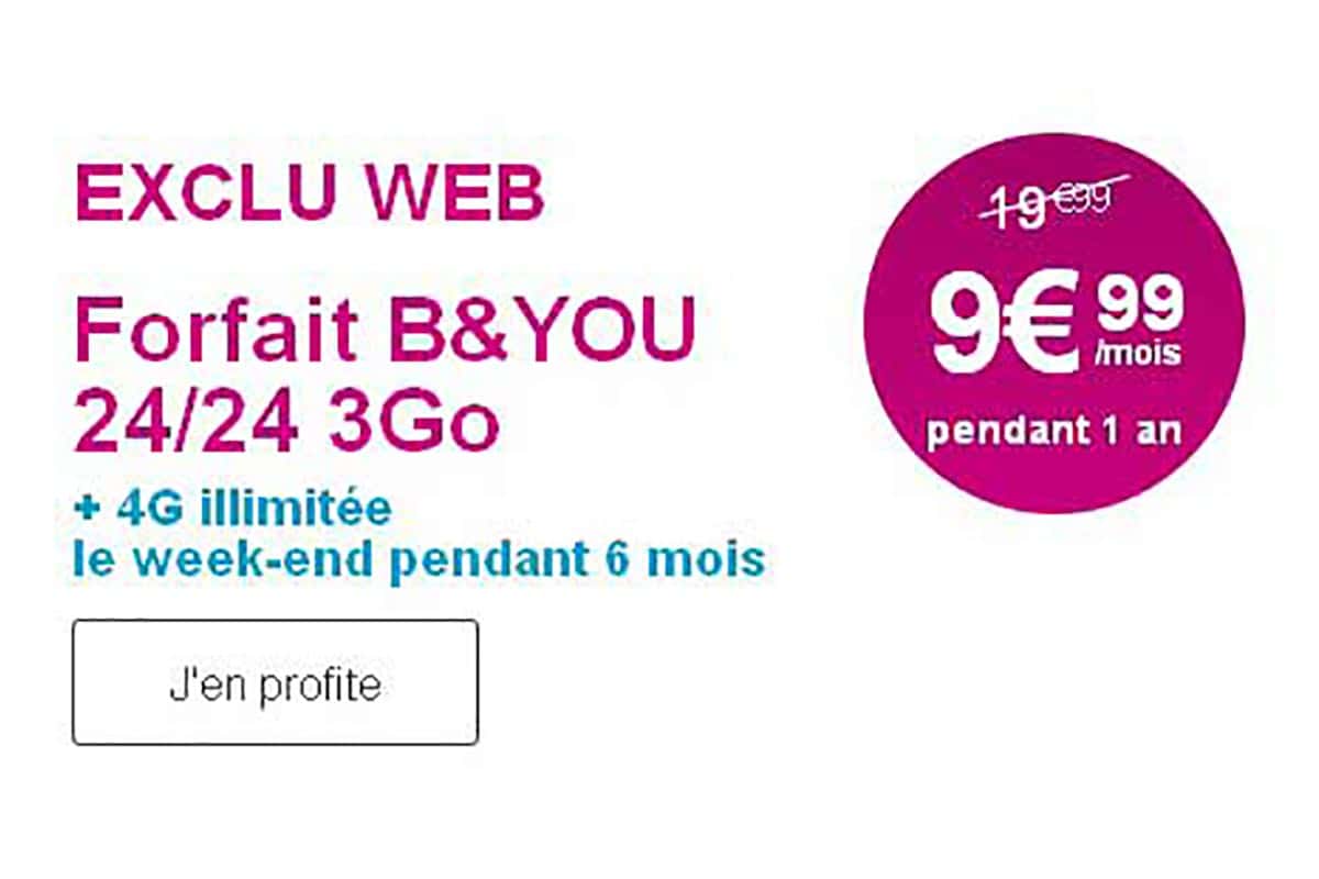 Prix cassés chez Bouygues Telecom : 10€ de moins chaque mois sur les forfaits 4G