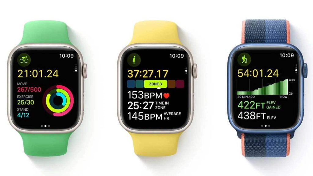 Fonctions de fitness dans le watchOS 9 d'Apple