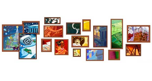 Google met à la fête 17 vignettes dans son doodle pour Noël