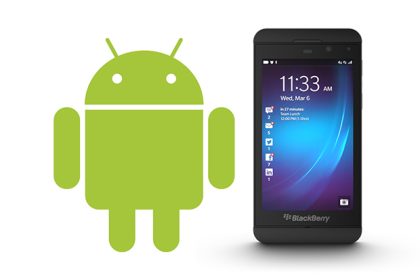 blackberry 10 les yeux doux vers les applications Android 4 1