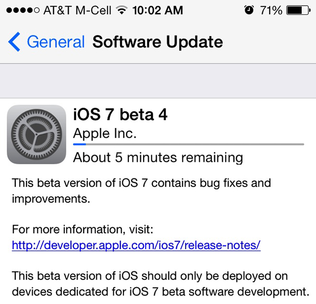 iOS 7 : ce que nous livre la bêta 4