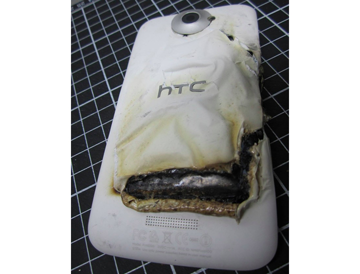 Après Samsung et Apple, les batteries de HTC prennent aussi feu !