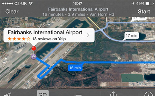 Apple Plans envoie des automobilistes sur la piste d'un aéroport !