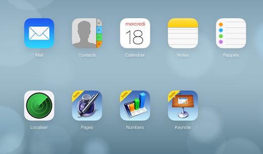 iCloud.com fait peau neuve et adopte le style iOS 7