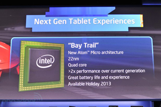 Intel lance ses nouveaux processeurs Atom Bay Trail