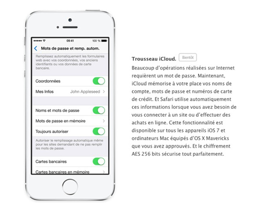 Apple retire momentanément le Trousseau iCloud d'iOS 7