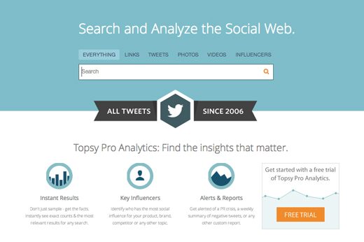 Topsy : le moteur de recherche dédié à Twitter