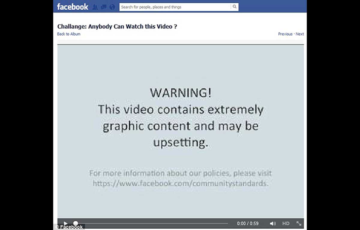 Facebook ajoute des messages d'avertissement aux vidéos violentes.