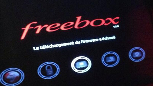 Message affiché sur certaines Freebox.