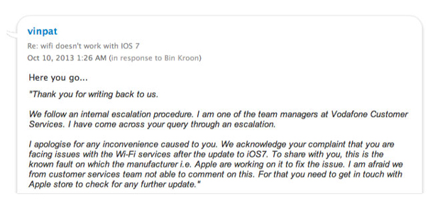 L'iPhone 4S a des soucis de wi-fi avec iOS 7 ?