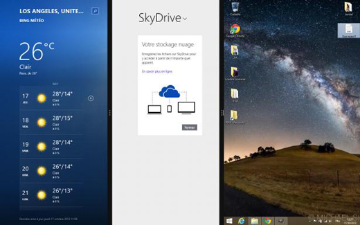 Le mode multi-fenêtres a été revu dans Windows 8.1