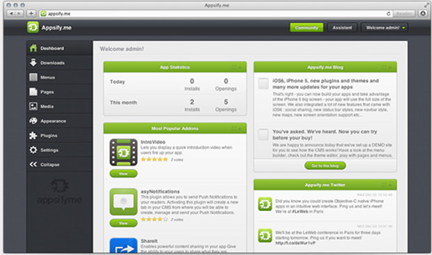 Appsify.me : une plateforme à héberger pour concevoir des applications iOS natives