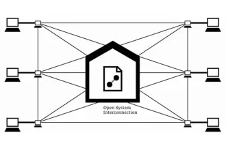 Schéma représentant un système de communication décentralisé illustrant l'interconnexion des ordinateurs dans un réseau