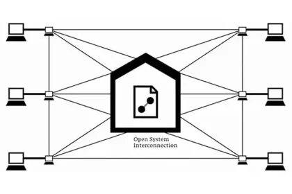 Schéma représentant un système de communication décentralisé illustrant l'interconnexion des ordinateurs dans un réseau