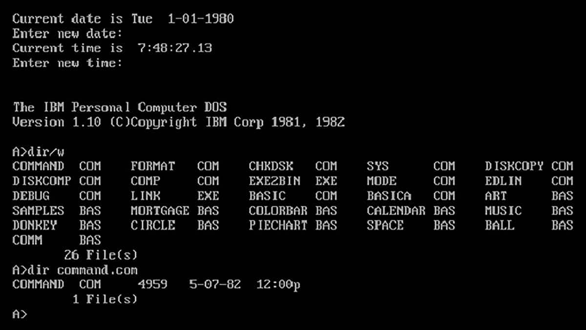 Microsoft rend disponible les codes sources de MS-DOS 1.1 et 2.0