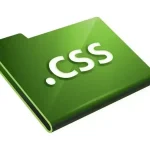 Représentation d'une icône CSS verte symbolisant une feuille de style pour la conception et le design web.