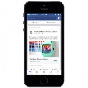 Facebook : un bouton "J'achète" au sein des publicités