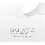 Les invitations, envoyées par Apple, montrent simplement la date "9.9.2014" en gros caractères ...