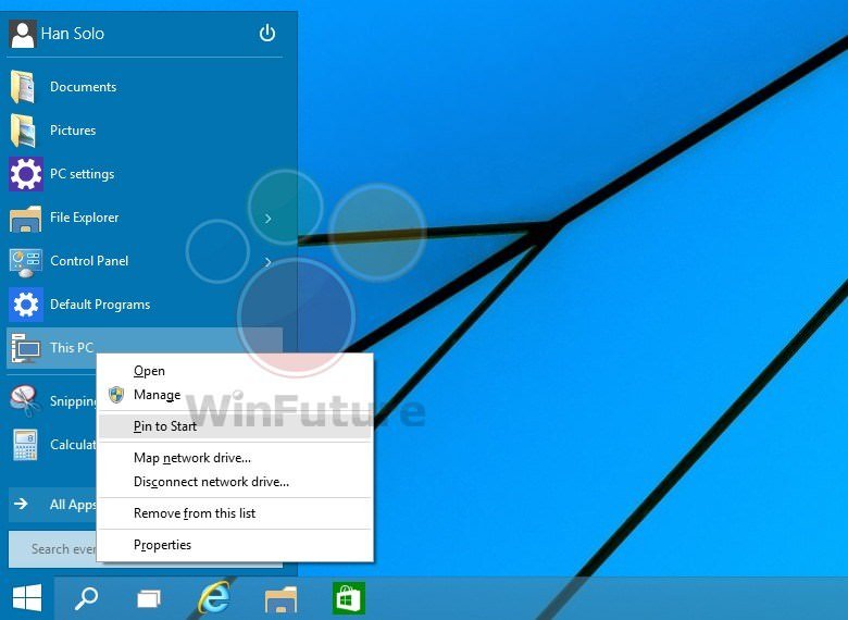 Menu Démarrer : une 1ère vidéo de Windows 9