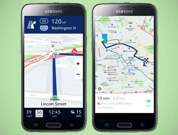 Here de Nokia débarque sur les Samsung Galaxy Android
