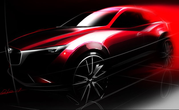 Mazda CX 3 Teaser Sketch