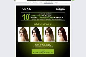 Avec l'application Inoa, L'Oréal professionnel permet de tester sa coloration
