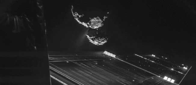 Rosetta et sa comète Tchourioumov-Guérassimenko.