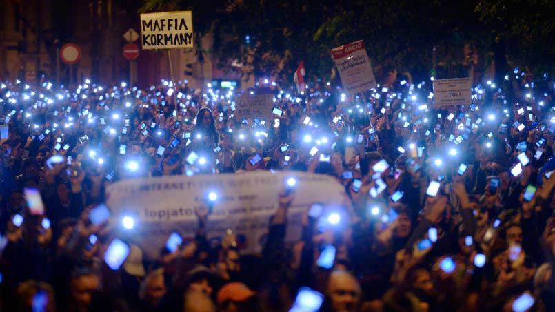 La manifestation de Budapest a réuni près de 10.000 personnes.