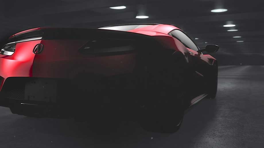La version commerciale de l'Acura NSX fera ses débuts au Salon de l'auto de Detroit en janvier. Il faudra se contenter des images teaser jusque-là. (Crédit photo : Acura)