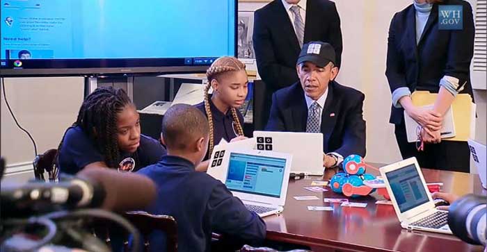 Hour of Code : Barack Obama soutient l'apprentissage de la programmation