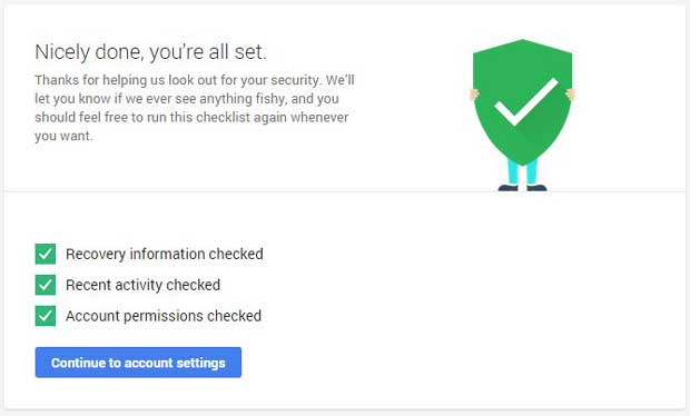 google offre gratuitement 2 go de stockage contre un security checkup