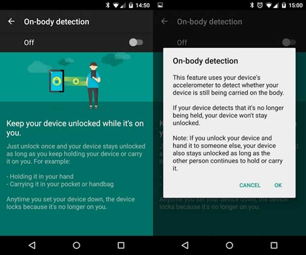 android lollipop google teste on body protection