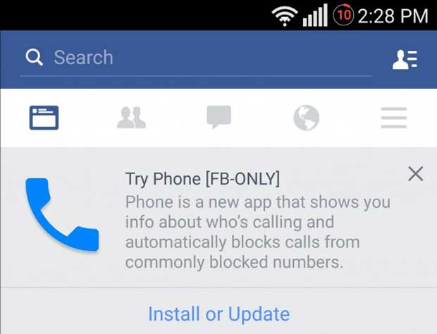 facebook phone une nouvelle application pour appeler ses amis
