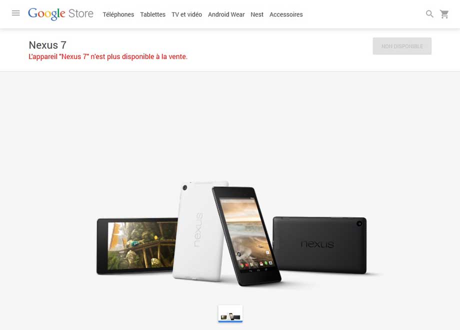 Google Nexus 7 : derniers exemplaires en vente avant la retraite