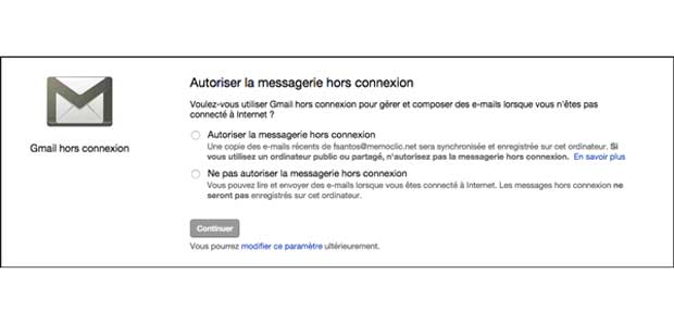 Gmail offline, mode d'emploi