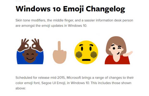 Emoji "doigt d'honneur": les geeks l'attendaient, Windows 10 le fait