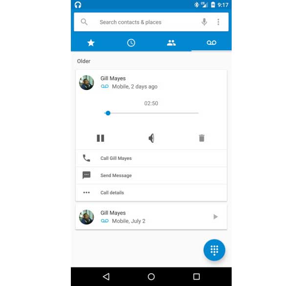 Android M : avec une messagerie vocale visuelle intégrée