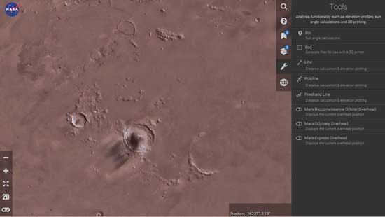 La NASA propose une sorte de Google Earth de la planète Mars