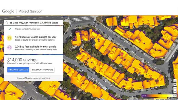 Énergie solaire : Google lance un outil pour calculer le potentiel d'une maison
