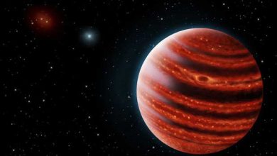 La jeune exoplanète 21 Eridani b (vue d'artiste).
