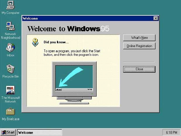 Nostalgie : Windows 95 sortait le 24 août 1995