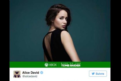 L'actrice Alice David rempile pour la version française de « Rise of the Tomb Raider »