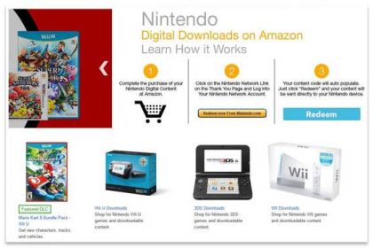Nintendo : Amazon ouvre une boutique pour des jeux dématérialisés pour Wii U et 3DS