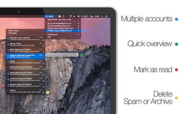 OS X : une nouvelle version de Mia for Gmail