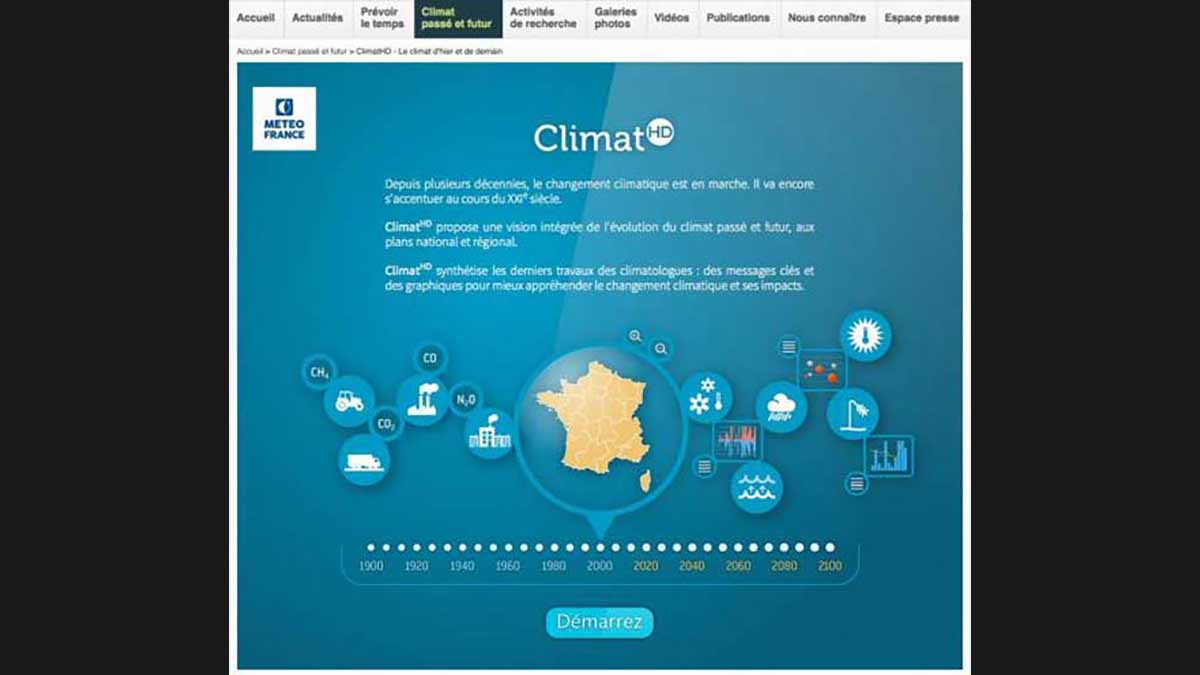 Climat HD : Météo France lance une appli sur les changements climatiques