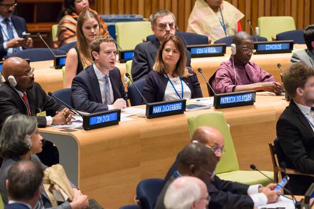 ONU : Mark Zuckerberg prône l'opportunité de construire une communauté mondiale unie