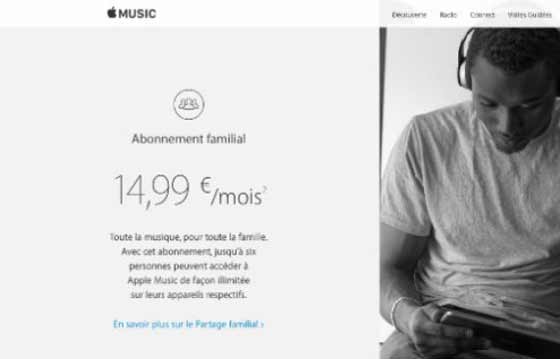 L'offre famille d'Apple Music est à ce jour la plus économique du marché.