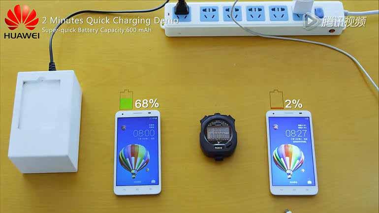 Huawei : bientôt des batteries qui se chargent en cinq minutes ?