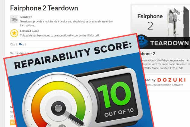 Le Fairphone 2 a droit à une note de 10/10 en matière de réparabilité
